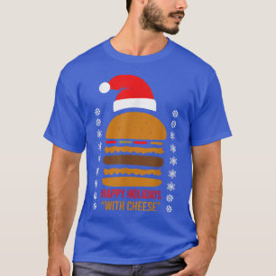 Camiseta Felices vacaciones con Cheese Xmas Cheeseburger Ha