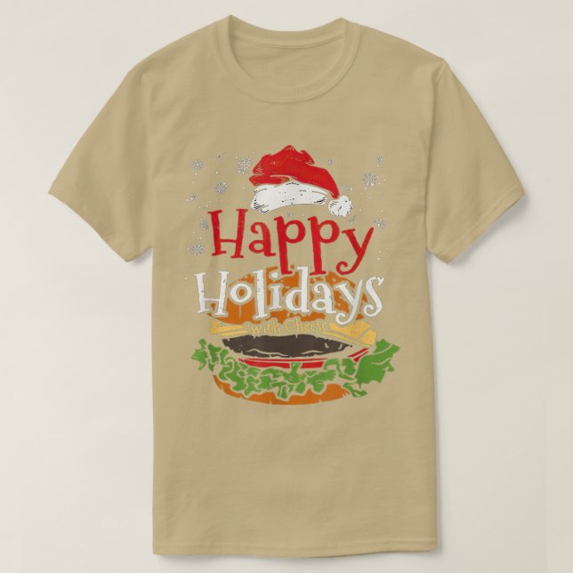 Camiseta Felices vacaciones con hamburguesa de queso divert (Diseño del anverso)