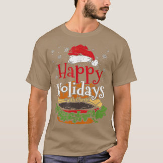 Camiseta Felices vacaciones con hamburguesa de queso divert