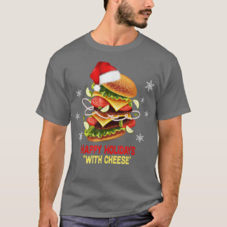 Camiseta Felices vacaciones con hamburguesa navideña
