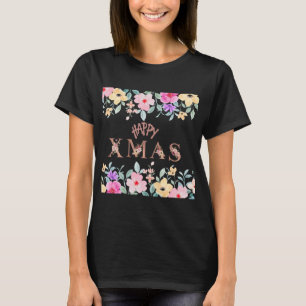 Camiseta Felices vacaciones de Navidades Elegantes