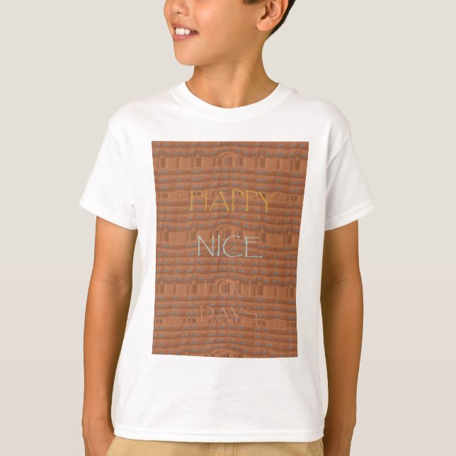 Camiseta Felices vacaciones impresión de arte de cebra (Anverso)