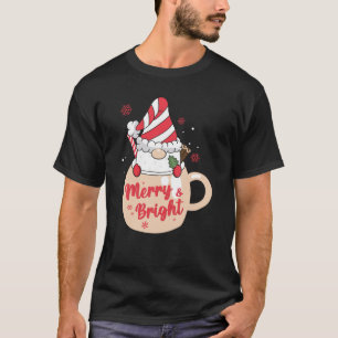 Camiseta Felices vacaciones - Pink Mug Hot Cocoa Merry & Br