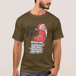 Camiseta Felices vacaciones, Santa , Navidades acogedores y