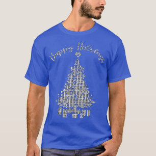 Camiseta Felices vacaciones un amor B&W Árbol de Navidad il