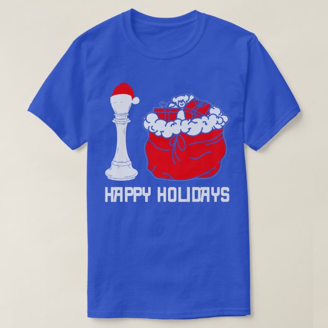 Camiseta Felices vacaciones Vintage Chess Figura Retro Sant (Diseño del anverso)