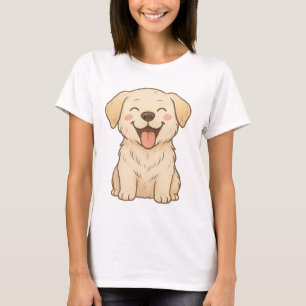 Camiseta Felices Vibes de Cachorro - Perro con la mano