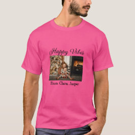 Camiseta Felices vibraciones niños Navidades familiares Inv