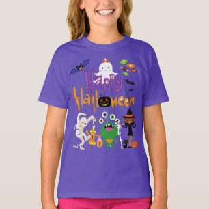 Camiseta Felices y felices niños de Halloween adorables