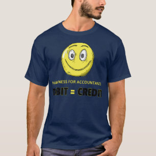 Camiseta Felicidad a los contables DEBITCREDIT Accountant n