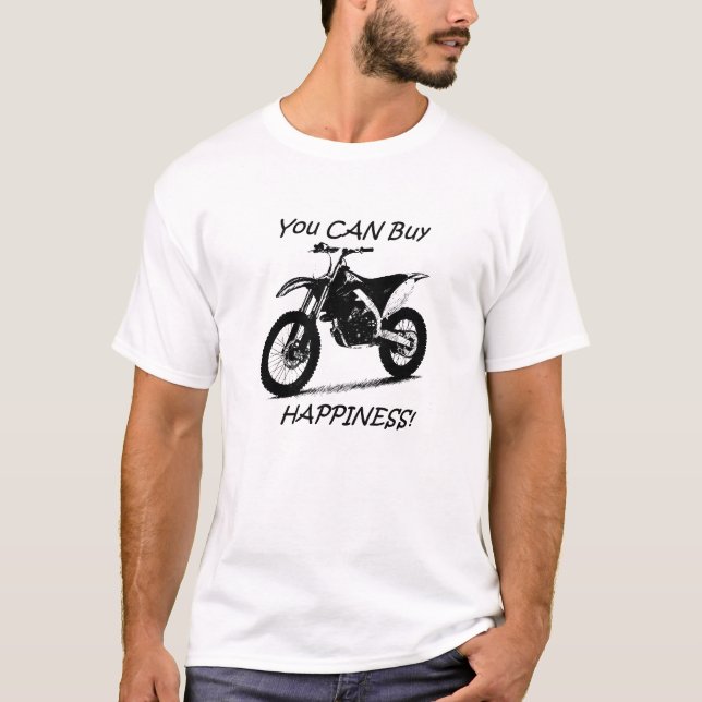 Camiseta Felicidad de la compra - negro en blanco (Anverso)