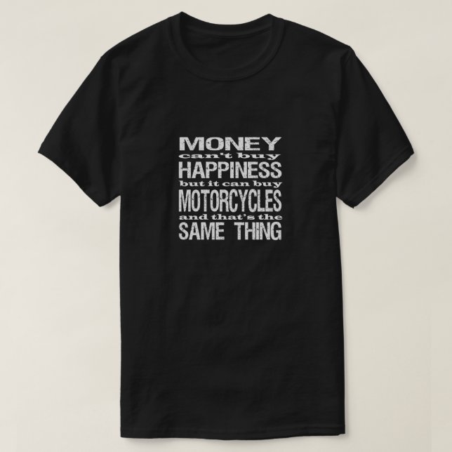 Camiseta Felicidad de la motocicleta (Diseño del anverso)