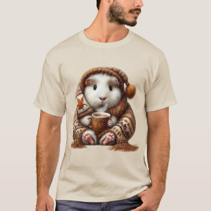 Camiseta Felicidad del Cuy: Relajándose con una Taza de Caf