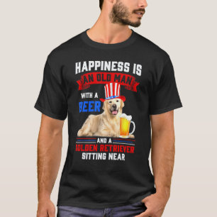 Camiseta Felicidad Divertida Es Un Anciano Con Una Cerveza 