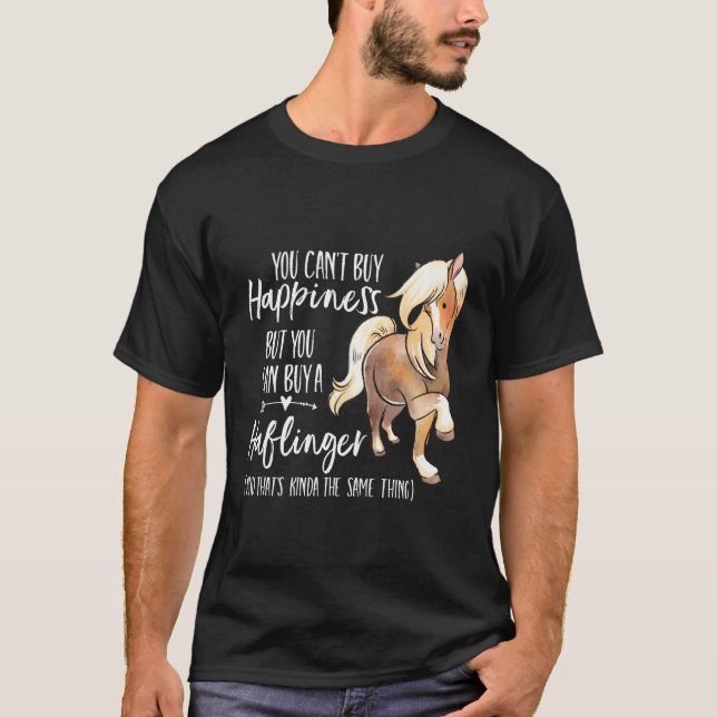 Camiseta Felicidad Haflinger Caballo de manga larga Caballo (Anverso)