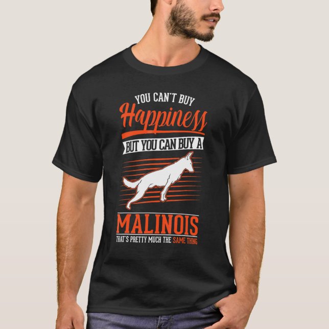 Camiseta Felicidad Malinois Belga Malinois (Anverso)