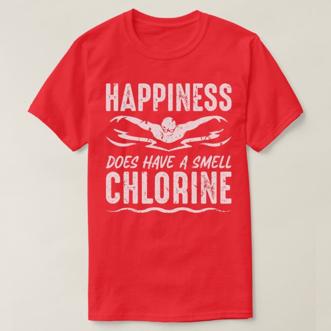 Camiseta Felicidad Olor Clorine Nadar (Diseño del anverso)