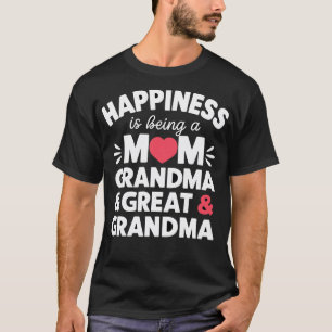 Camiseta Felicidad para mamá Abuela Gran Abuela Feliz Moda