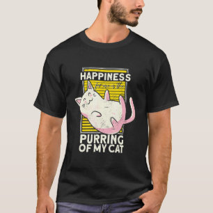 Camiseta Felicidad para mí es el ronroneo de mi gato Gato