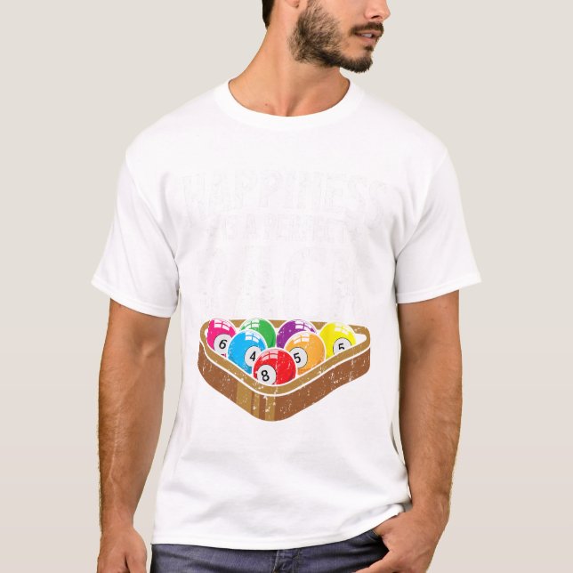 Camiseta Felicidad Perfect Rack Funny Pool Player Billiards (Anverso)