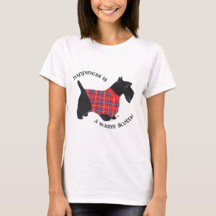 Camiseta Felicidad Terrier Escocés - Dulce de Plata Roja
