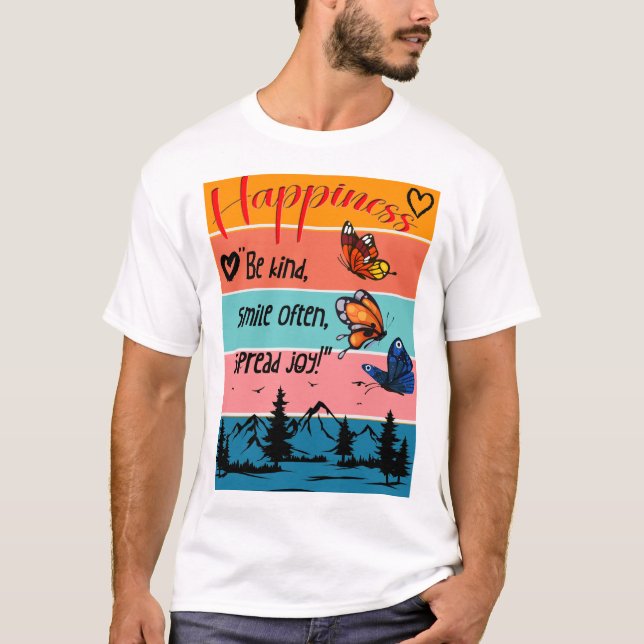Camiseta "Felicidad: Un recordatorio vibrante" (Anverso)