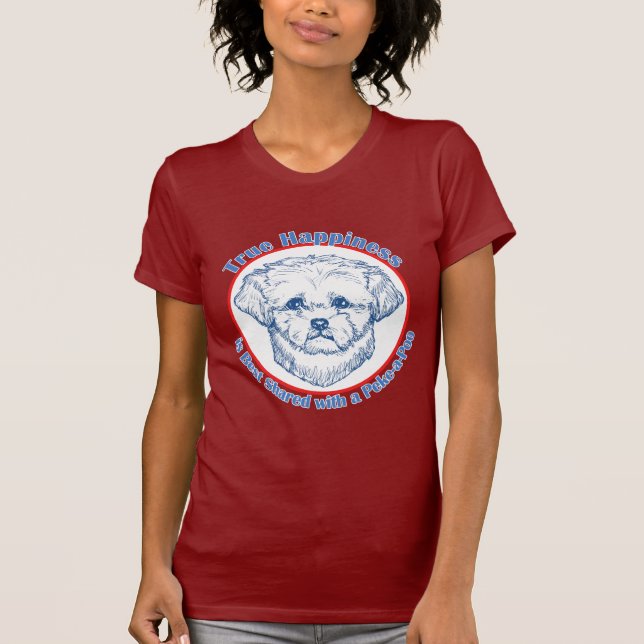 Camiseta Felicidad verdadera con un Peke-a-Poo (Anverso)