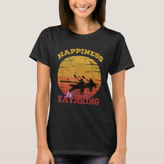Camiseta Felicidad Vintage Es Remar En Kayak Navidad Divert
