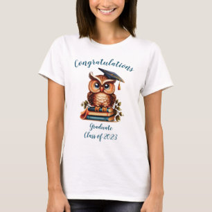Camiseta Felicitaciones a la graduación de Lechuza Sabia