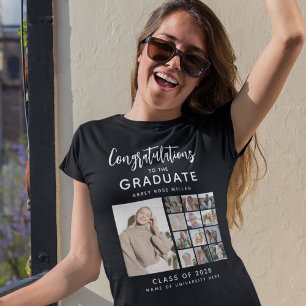 Camiseta Felicitaciones al graduado, 13 Collages de fotos