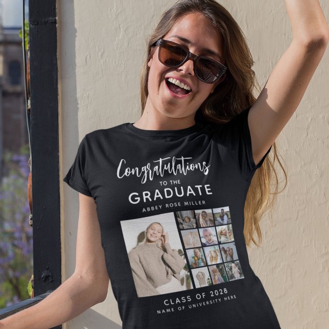 Camiseta Felicitaciones al graduado, 13 Collages de fotos (Subido por el creador)
