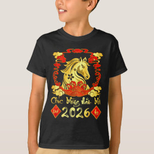 Camiseta Felicitaciones Año Nuevo 2026 Tet Año Nuevo Lunar 