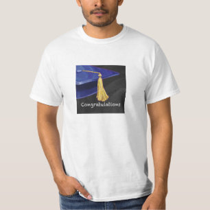 Camiseta Felicitaciones azul y negro