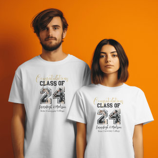 Camiseta Felicitaciones Clase de 2024 Foto Mejor Amigos