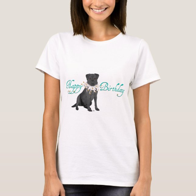 Camiseta Felicitaciones de cumpleaños para Labrador Retriev (Anverso)