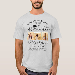 Camiseta Felicitaciones Graduación de Collage de fotos Grad