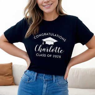 Camiseta Felicitaciones Graduación de nombres de guiones bl