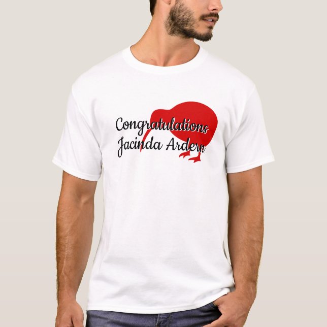 Camiseta Felicitaciones Jacinda Ardern Personalizado Text K (Anverso)