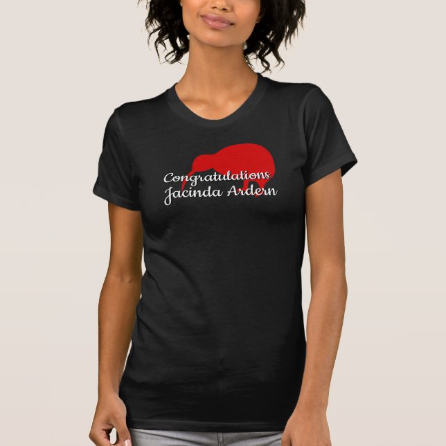 Camiseta Felicitaciones Jacinda Ardern Personalizado Text K (Anverso)
