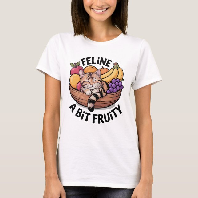 Camiseta Feline a Bit Fruity - Cozy Cat (Anverso)