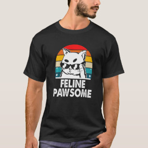 Camiseta Feline Awesome Motivation Cita Cat Pun Inspirat