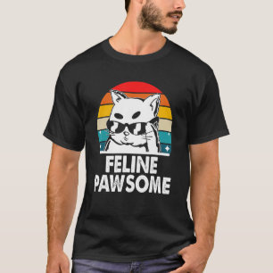 Camiseta Feline Awesome Motivation Cita Cat Pun Inspirat