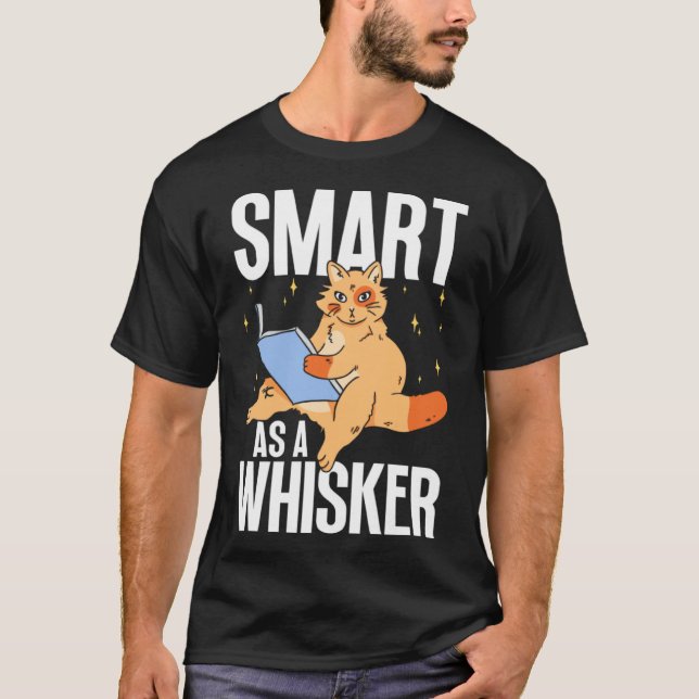 Camiseta Feline Cat Smart como un Whisker (Anverso)