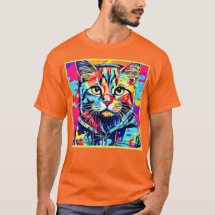 Camiseta Feline Finesse: mejor pintura para gato para impre