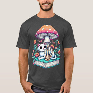 Camiseta Feline Lover Skeleton Halloween Mascota Mujeres Gi