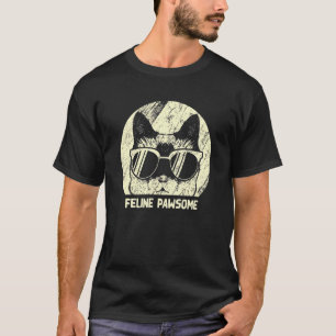 Camiseta Feline Pawsome Motivational Cita Inspiración de ga