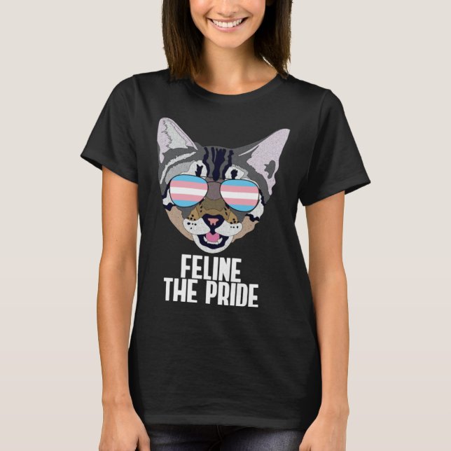 Camiseta Feline The Pride  Cat Trans Pride (Anverso)