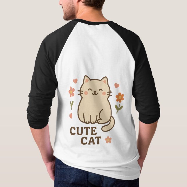 Camiseta Felino en Flor (Reverso)