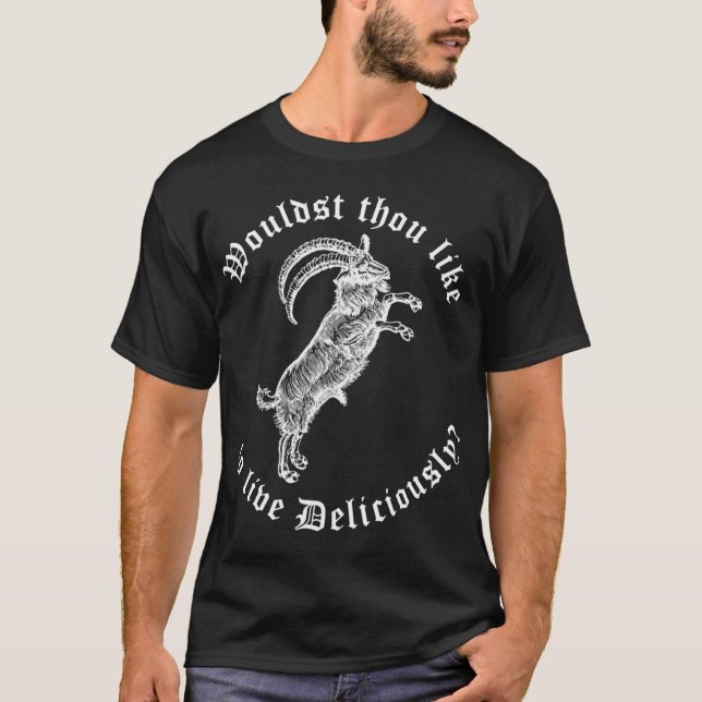 Camiseta Felipe Blanco ¿Te Gustaría Vivir Deliciosamente (Anverso)