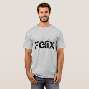 Camiseta Felix, carácter negro del huérfano, letras de